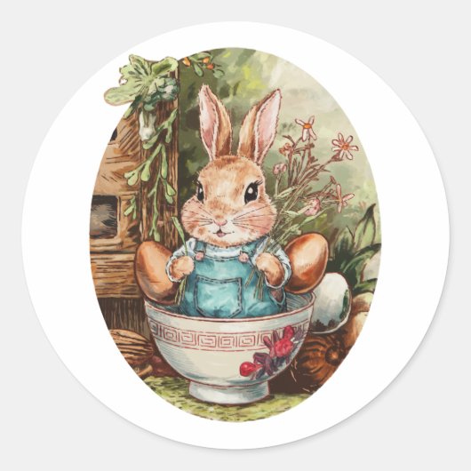 Sticker Rond Farmcore Ramen Bunny (Devant)
