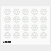 Sticker Rond Farmhouse moderne cadeau de cuisson personnalisée (Feuille)