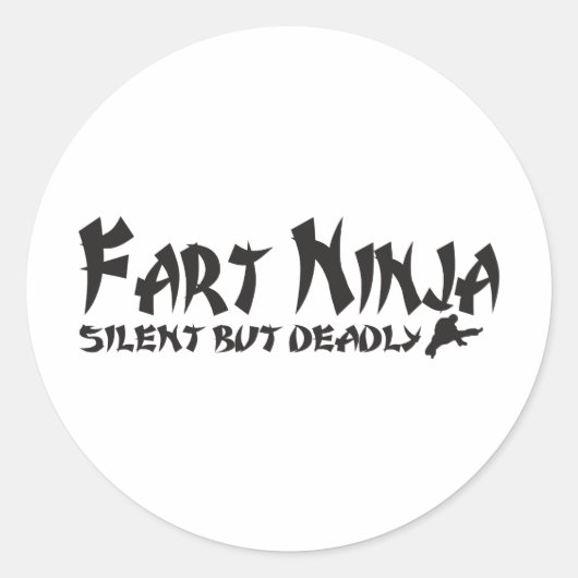 STICKER ROND FART NINJA (Devant)
