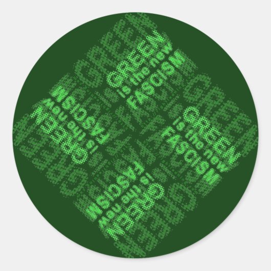 Sticker Rond Fascisme vert (Devant)