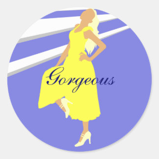 Sticker Rond Fashiongirl en or