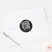 Sticker Rond Fast Pitch Softball drôle idée cadeau (Enveloppe)