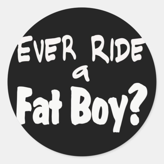 Sticker Rond Fat Boy Rider (Devant)