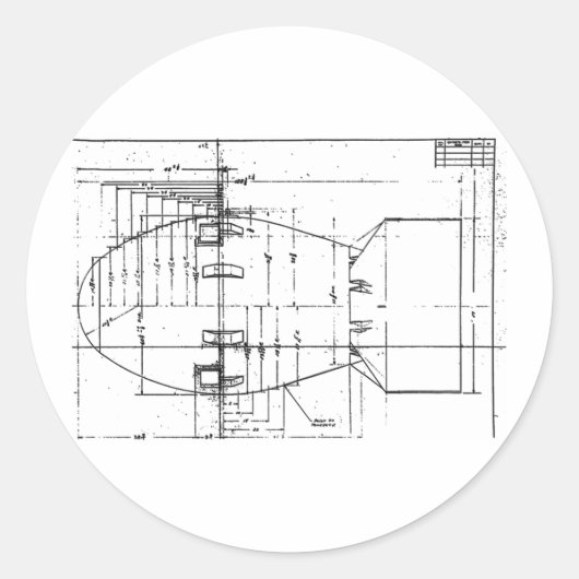 Sticker Rond Fat Man bombe atomique (Devant)