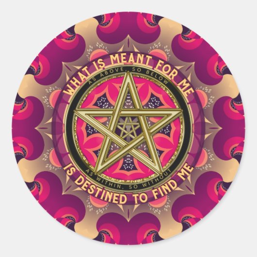 Sticker Rond Fated Gifts Love Soul Connections Affirmation (Devant)