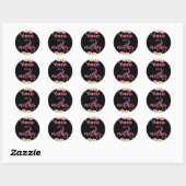 Sticker Rond Fatigué Comme Une Mère (Feuille)