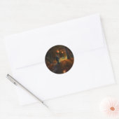 Sticker Rond Faucheur et citrouilles (Enveloppe)