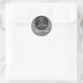 Sticker Rond Faucheuse avec Scythe (Sac)