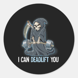 Sticker Rond Faucheuse salle de sport musculation Je peux vous