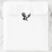 Sticker Rond Faucon (Sac)