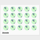 Sticker Rond Faucon aux lunettes (Feuille)