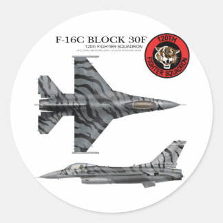 Sticker Rond Faucon de combat F-16 du 120e escadron de chasse