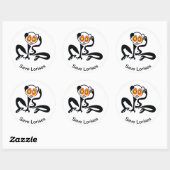 Sticker Rond Faune - Cute Save LORISES - Nature -Sticker (Feuille)
