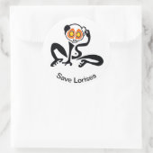 Sticker Rond Faune - Cute Save LORISES - Nature -Sticker (Sac)