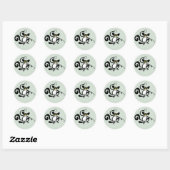Sticker Rond Faune - Graphic AYE-AYE - Primate - Lemur (Feuille)