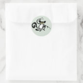 Sticker Rond Faune - Graphic AYE-AYE - Primate - Lemur (Sac)