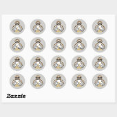 Sticker Rond Faune - Graphique Cool SLOTH - Nature - Ecologie (Feuille)