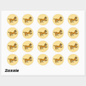 Sticker Rond Faune - Graphique Ibérique LYNX - Conservation - (Feuille)