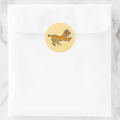 Sticker Rond Faune - Graphique Ibérique LYNX - Conservation - (Sac)