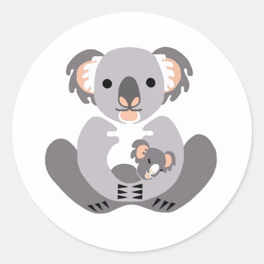 Sticker Rond Faune - KOALA - Amoureux des animaux - Australie - (Devant)