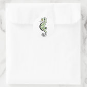 Sticker Rond Faune mignonne SEAHORSE - En voie de disparition - (Sac)
