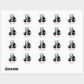 Sticker Rond Faune - Ours PANDA - Écologie - Conservation (Feuille)