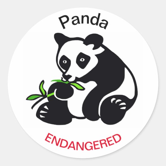 Sticker Rond Faune - Ours PANDA - Écologie - Conservation (Devant)