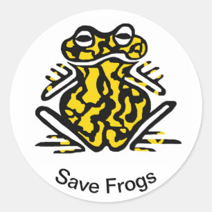 Sticker Rond Faune - Save FROGS - Australie - Nature