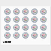 Sticker Rond Fausse mère de perle (Feuille)