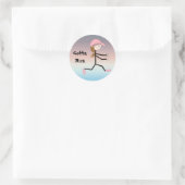 Sticker Rond Faut Courir (Sac)
