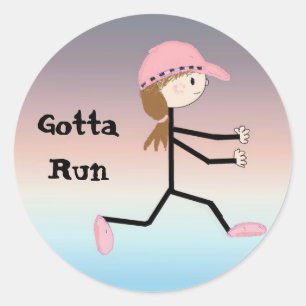 Sticker Rond Faut Courir
