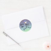 Sticker Rond Faut Courir (Enveloppe)