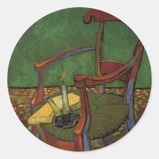 Sticker Rond Fauteuil de Paul Gauguin par Vincent van Gogh (Devant)