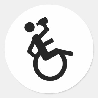 Sticker Rond fauteuil roulant fauteuil roulant