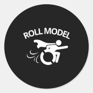 Sticker Rond Fauteuil roulant sarcastique handicapé drôle