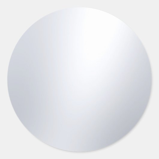Sticker Rond Faux Argent Blank Modèle Glamor Design élégant (Devant)