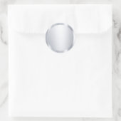 Sticker Rond Faux Argent Vierge Modèle Moderne Ajoutez Votre Te (Sac)
