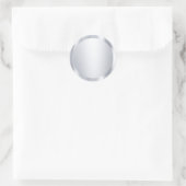 Sticker Rond Faux Argent Vierge Moderne Modèle Ajoutez Votre Te (Sac)