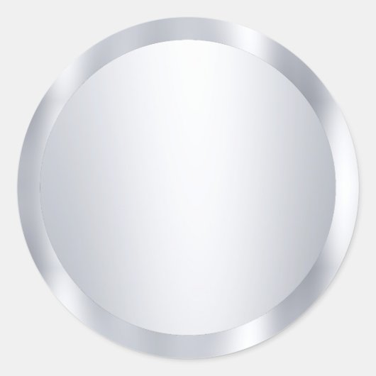 Sticker Rond Faux Argent Vierge Moderne Modèle Ajoutez Votre Te (Devant)