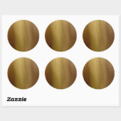 Sticker Rond Faux Bronze Arrière - plan en métal brossé inoxyda (Feuille)