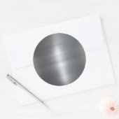 Sticker Rond Faux brossé métal acier inoxydable Arrière - plan (Enveloppe)