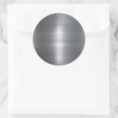 Sticker Rond Faux brossé métal acier inoxydable Arrière - plan (Sac)