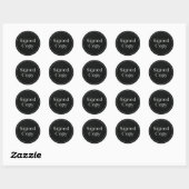 Sticker Rond Faux cuir | Copie Signée simple Comique de roman (Feuille)