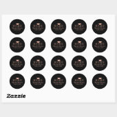 Sticker Rond Faux Foil Rose Gold Graduation Cap Élégant (Feuille)