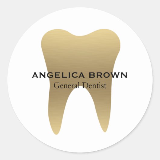 Sticker Rond Faux Gold Dental (Devant)
