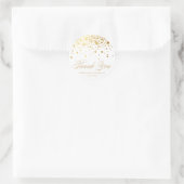 Sticker Rond Faux Gold Foil Confetti Points Mariage (Sac)