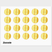 Sticker Rond Faux Gold Metallic Look Ajouter votre texte (Feuille)