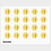 Sticker Rond Faux Gold Modern Elegant Simple Design Modèle (Feuille)
