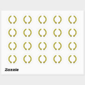 Sticker Rond Faux Gold Piecing (Feuille)