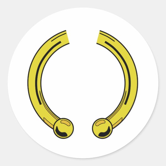 Sticker Rond Faux Gold Piecing (Devant)